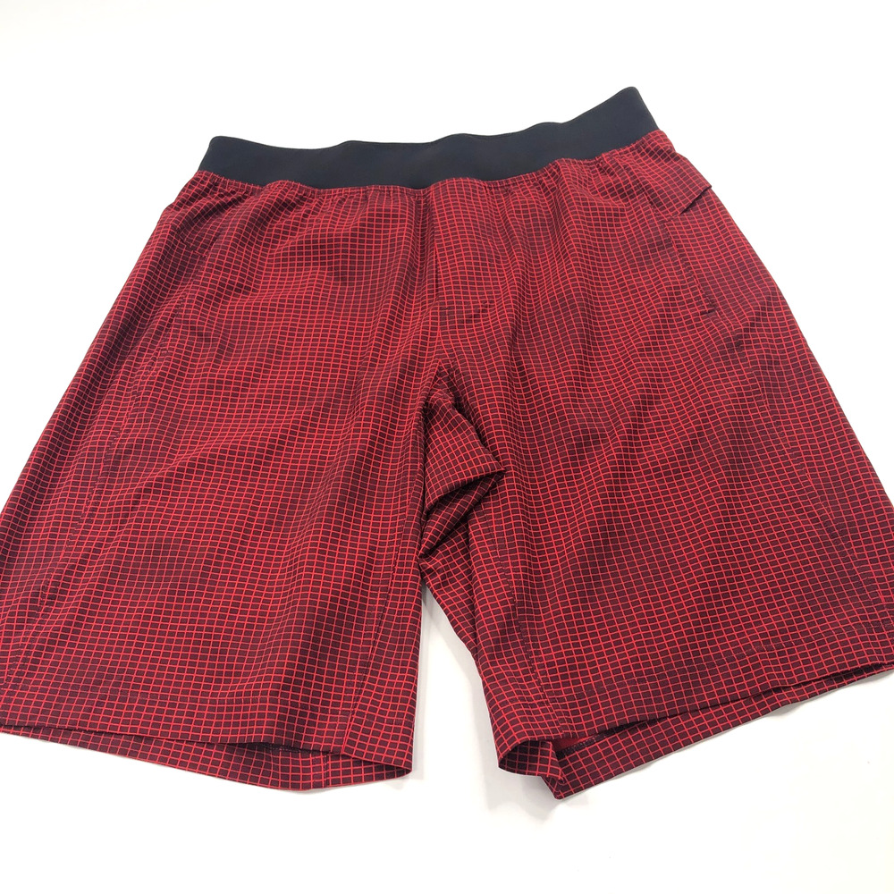 Lululemon Large (Fit 32In) Gym Elastic Waist Athletic 11" Shorts Red MINT
